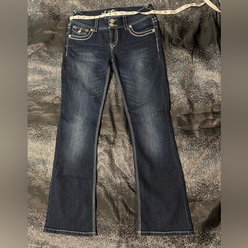 Wallflower Blue Flare Wide Leg Jeans